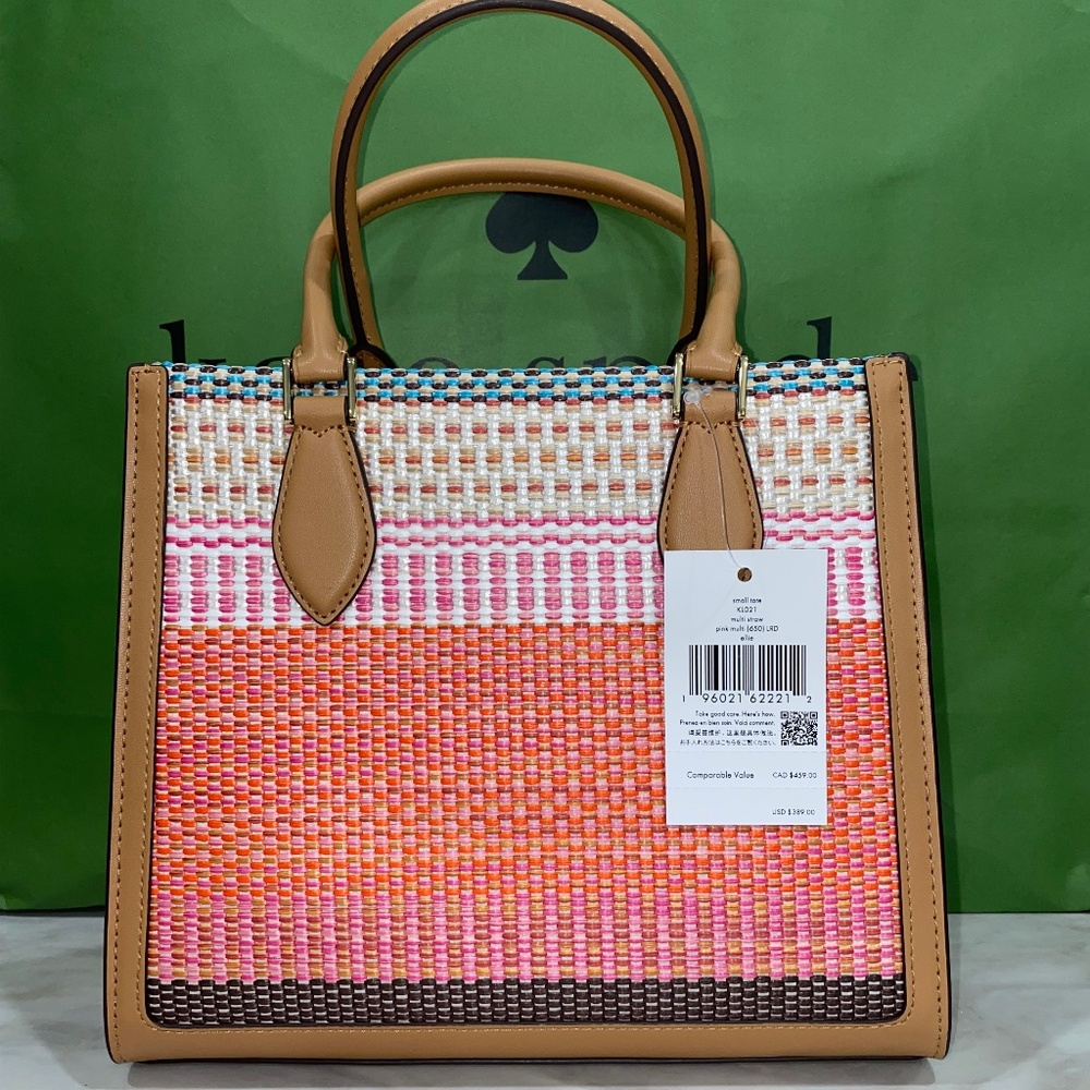 Kate Spade Ellie small straw tote NWT - Picture 5 of 11